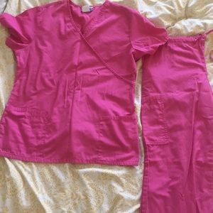 Two sets of scrubs!! (pink & blue)